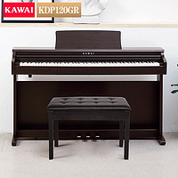 PLUS会员：KAWAI 电钢琴 KDP120GR全套+琴凳礼包