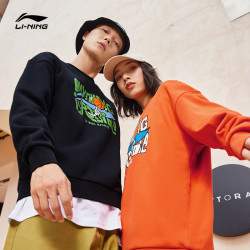 lining李宁加绒卫衣warmat锁温保暖23秋冬新款男女篮球圆领情侣上衣