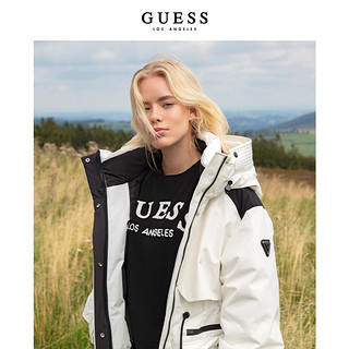 GUESS 盖尔斯 23 新冬女保暖三防工装派克登山中长款羽绒服-Q3PL17W55RA