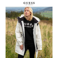 GUESS 盖尔斯 23 新冬女保暖三防工装派克登山中长款羽绒服-Q3PL17W55RA