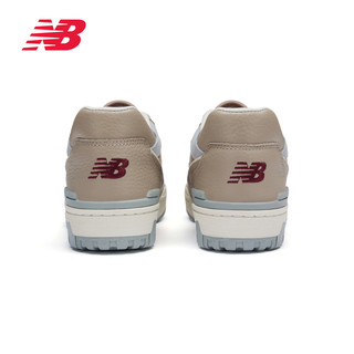 new balance 男女秋冬款咖啡色复古百搭篮球板鞋BB550