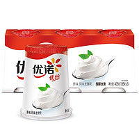 yoplait 优诺 优丝原味酸奶风味发酵乳135gx3杯 低温酸牛奶生鲜