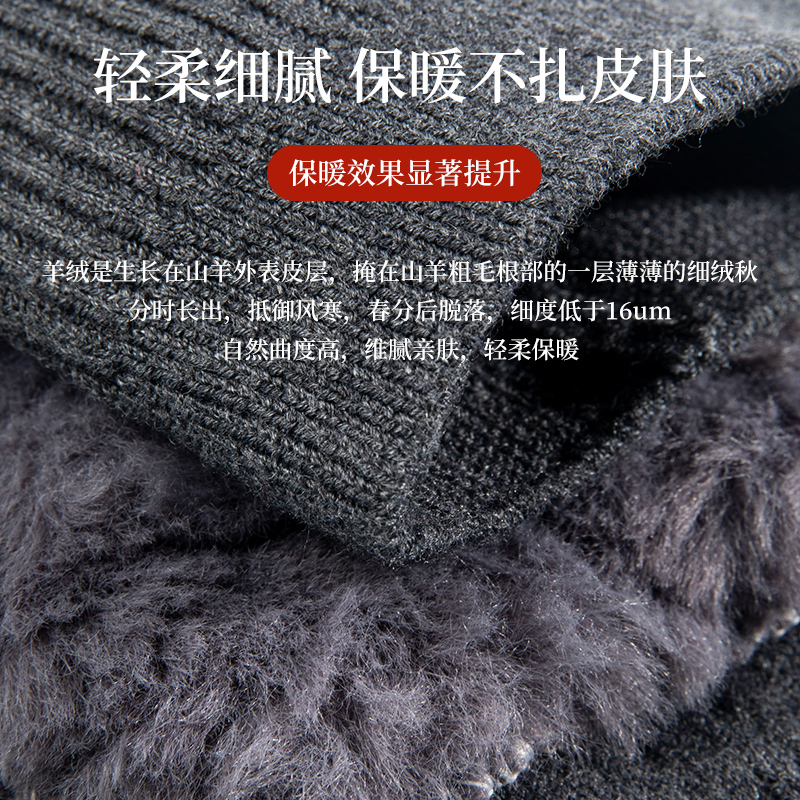 羊绒护膝盖护套保暖老寒腿男女士关节骑车骑行冬老人护腿长筒
