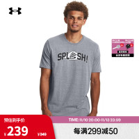 安德玛 UNDERARMOUR)库里Curry男子篮球运动印花短袖T恤1380360 灰色035 M
