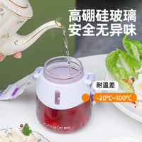 FGA 富光玻璃大肚杯2023杯子带背带仙女吸管杯带茶仓大容量水杯女