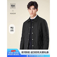 HLA 海澜之家 羽绒服男23轻商务经典白鸭绒保暖外套男冬季HWRAW4Y004A 黑色11 165/84A/S