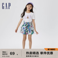Gap 盖璞 女童LOGO纯棉小熊印花短袖T恤602222儿童装上衣