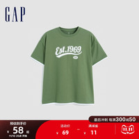 Gap男童LOGO美式纯棉亲肤短袖上衣602175儿童装T恤