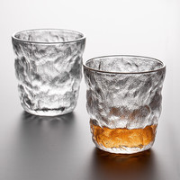 法漫玫冰川纹玻璃水杯家ins风杯子加厚玻璃杯啤酒杯 冰川纹玻璃杯1个