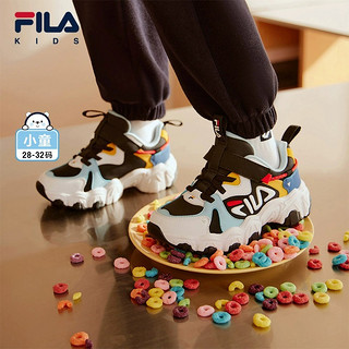 FILA 斐乐 KIDS斐乐童鞋儿童跑步鞋2023冬季新款男女小童魔术贴猫爪鞋