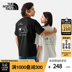 THE NORTH FACE 北面 TheNorthFace北面短袖T恤情侣款小熊户外透气夏季新款|88BQ