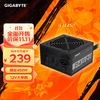 GIGABYTE 技嘉 P450B 铜牌（85%）非模组ATX电源 450W