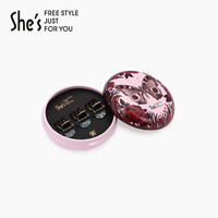 She's饰品 仿水晶盘发小抓夹 时尚刘海发夹 CC（组合装）