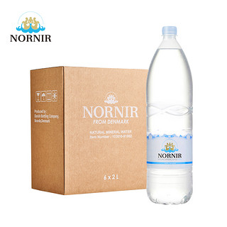 NORNIR 诺伦 丹麦进口天然矿泉水2L*6瓶 饮用水 整箱装