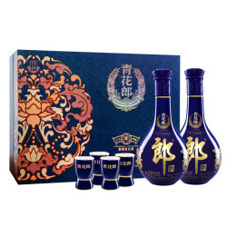 LANGJIU 郎酒 20点！88vip  青花郎 53度酱香型白酒500ml*2 礼盒整（官方授权）