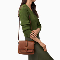 Fossil化石包包通勤邮差包斜挎包单肩真皮欧美轻奢品牌小众女包