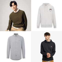 TOMMY HILFIGER 汤米·希尔费格 圆领套头针织衫*1+纯棉牛津纺衬衫外套*1+连帽卫衣*2