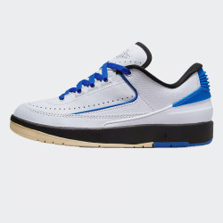 nike耐克女鞋airjordan2aj2白蓝低帮复古休闲板鞋篮球鞋