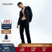 Calvin Klein  Jeans男士休闲合体版LOGO贴片水洗弹力磨绒牛仔裤J319333 1BY-黑色 28  (110-130斤)