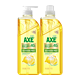 AXE 斧头 牌（AXE）柠檬玻尿酸护肤洗洁精套装1kg*2(泵+补) 柠檬清香 水润双手