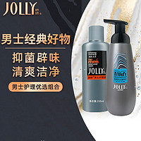 JOLLY 娇妍 男士私处洗液300ml+男士护理液220ml 男性私处洗液护理液除味清洁