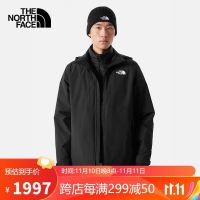 北面 三合一冲锋衣男户外保暖羽绒内胆冲锋外套88RK JK3/黑色 L