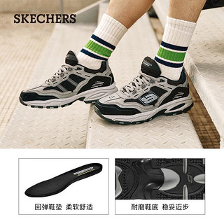 SKECHERS 斯凯奇 运动鞋厚底增高老爹鞋男休闲鞋237067黑色/炭灰色/BKCC41