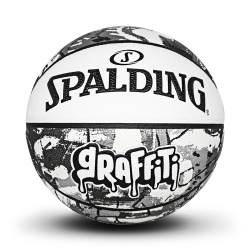 spalding斯伯丁官方黑白印花7号pu篮球室内外通用专业篮球77260y