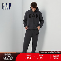 Gap 盖璞 男女装秋冬2023款LOGO仿羊羔绒廓形卫衣美式加绒时尚连帽衫