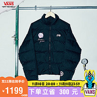 VANS范斯 亚洲艺术家联名女子羽绒夹克外套酷感黑美式街头 黑色 M含绒量:160g