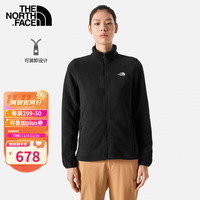 北面 抓绒衣女呼运动休闲防风立领保暖外套83OL JK3/