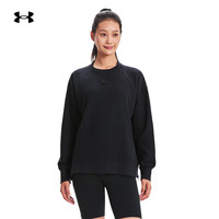 安德玛 UNDERARMOUR）秋冬Ottoman女子抓绒圆领训练运动卫衣1379773 黑色001 XS