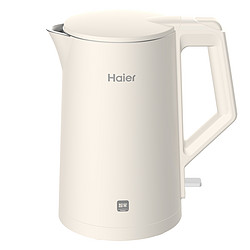 Haier 海尔 1.7L大容量双层隔热食品级不锈钢K1-DP02M电热水壶