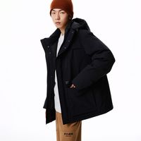 杰克琼斯 秋冬鸭绒羽绒服男士保暖抗磨工装休闲百搭连帽男装保暖外套潮男装
