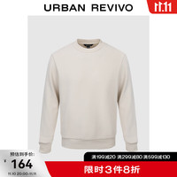 UR冬男装潮牌街头风百搭休闲厚圆领长袖卫衣UMU430070 卡其灰 XS