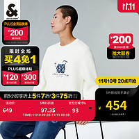 杰克琼斯 杰克·琼斯（JACK&JONES）男款潮流休闲直筒时尚圆领针织衫上衣男士223424066 A42奶白 185/104A/XL