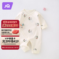 婧麒（JOYNCLEON）婴儿连体衣纯棉长袖款新生儿哈衣男女宝宝爬服婴幼儿秋季衣服 月亮兔 59cm