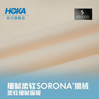 HOKA ONE ONE女款全拉链抓绒卫衣Hoka EssentialFZHoodie保暖时尚 蛋酒色 M