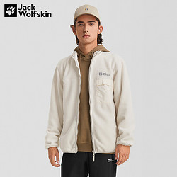 Jack Wolfskin 狼爪 男女同款抓绒衣秋冬新品户外保暖宽松厚实抓绒衣外套5722051 5722051-5062/珍珠白 M 175/96A