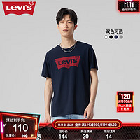 LEVI 's李维斯2023新款情侣同款短袖T恤经典logo印花潮流休闲百搭时尚 藏蓝色 XL