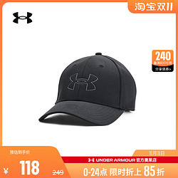 UNDER ARMOUR 安德玛 官方UA 男士帽子棒球帽鸭舌跑步健身训练休闲运动帽1369805