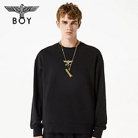 BOY LONDON BOYLONDON秋季男女同款经典老鹰LOGO印花刺绣圆领卫衣N03904