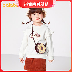 balabala 巴拉巴拉 女幼童装长袖卫衣圆领套头休闲上衣长袖T恤201322121002