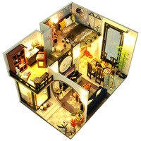 淘画园 中国风diy小屋别墅手工制作房子模型古风建筑拼装创意女