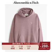 Abercrombie & Fitch AF秋冬帽衫中性风复古美式小麋鹿连帽抓绒卫衣 334161-1