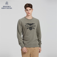 布克兄弟 Brooks Brothers 男士秋纯棉休闲圆领刺绣长袖卫衣