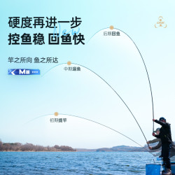 handing 汉鼎 一号5代鱼竿超轻手杆台钓鱼竿钓竿碳素超硬鲫鱼手竿一号