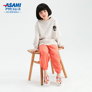asahi朝日童鞋日本制儿童一脚蹬帆布鞋宝宝幼儿园室内鞋儿童板鞋