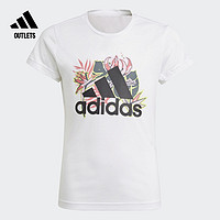 adidas 阿迪达斯 官方outlets阿迪达斯轻运动女大童装休闲上衣圆领短袖T恤