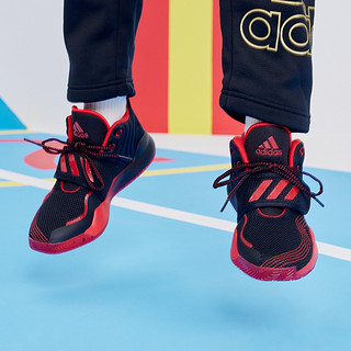 adidas 阿迪达斯 outlets阿迪达斯Deep Threat男大童魔术贴中高帮篮球鞋